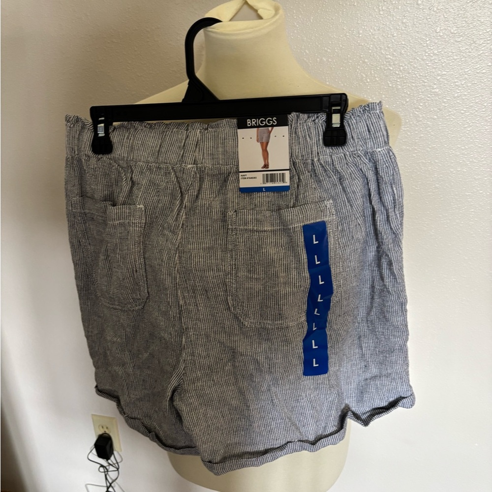 Briggs New York Black and White Striped Shorts